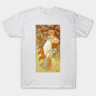 Spring 1896 by Alphonse Mucha (His First Seasons Series) T-Shirt